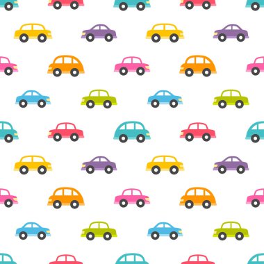 pattern with colorful cars