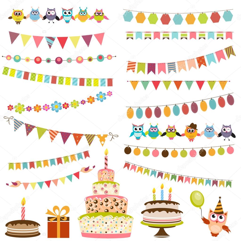 Color Birthday bunting set