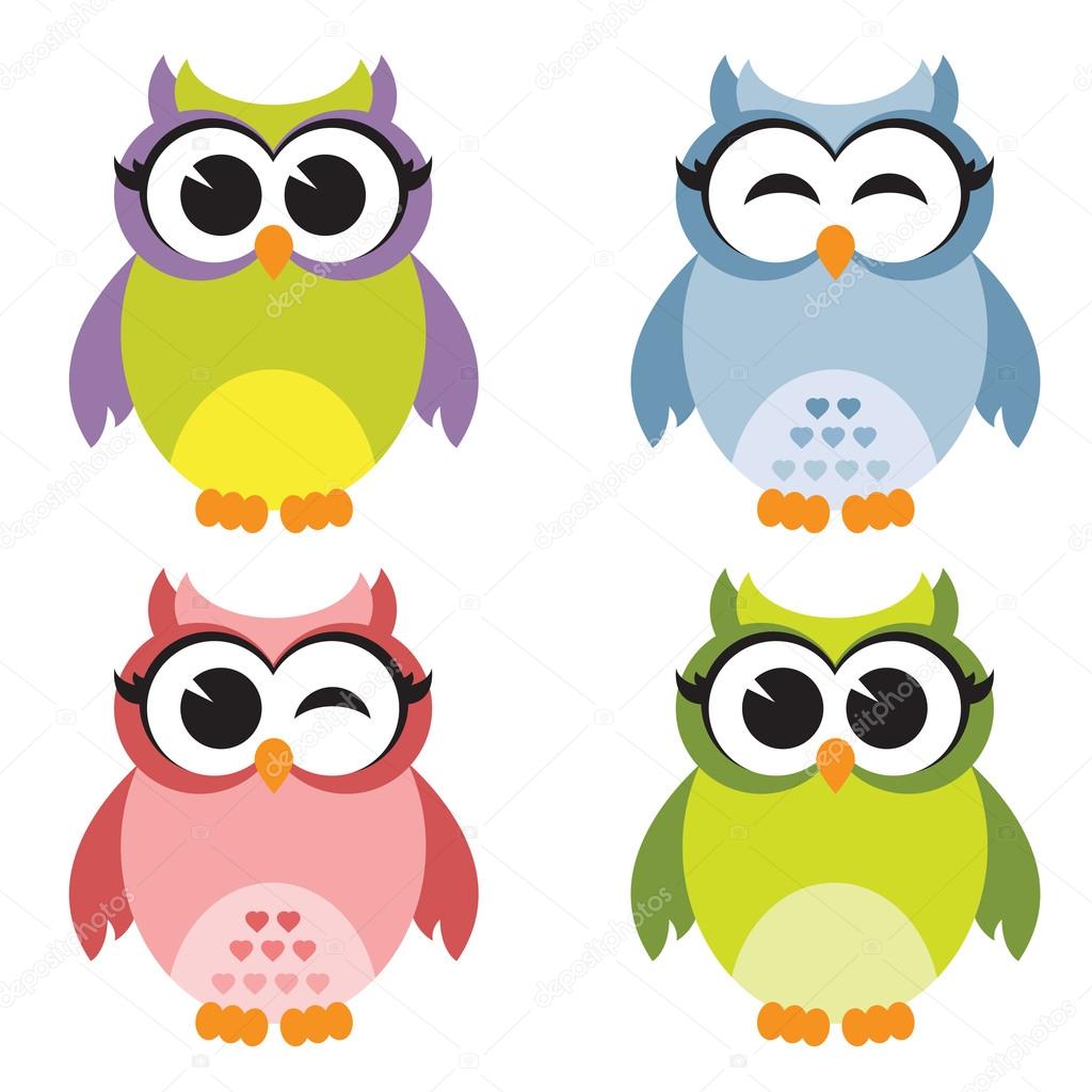 Set of owls