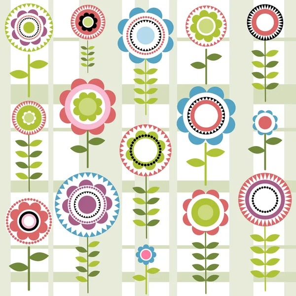 Naadloos patroon met bloemen — Stockvector