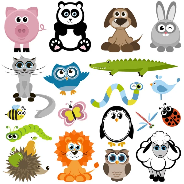 Grupo de animales — Vector de stock