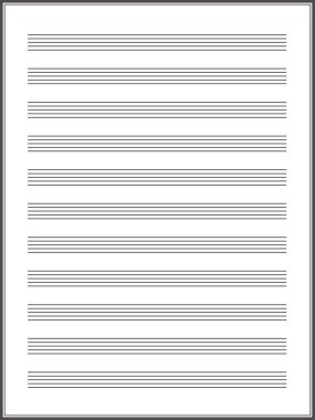 bir not kağıdı için müzik notaları