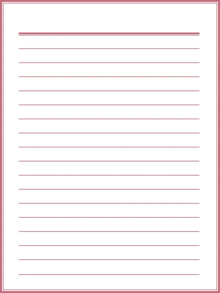 Notebook paper with red lines — Stock Vector