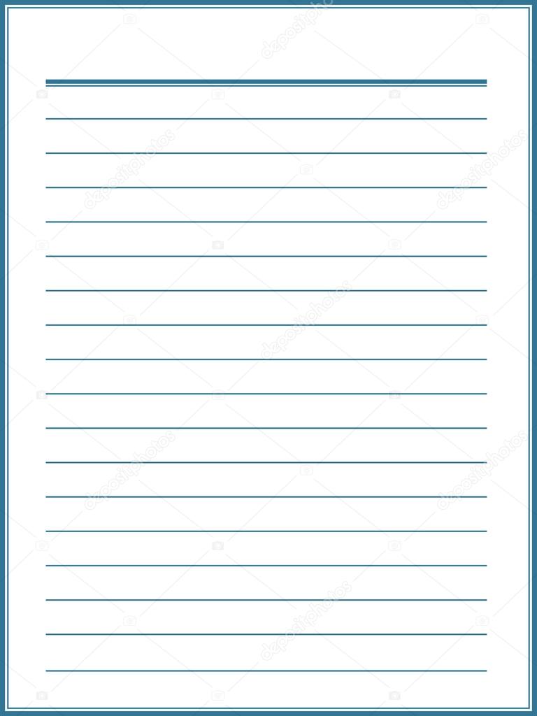 Papel De Caderno Com Linhas Azuis — Vetor De Stock © Ann Precious