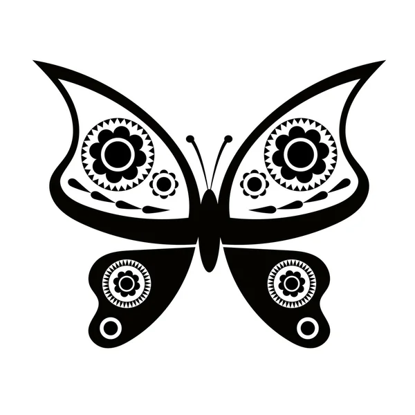 Butterfly isolated on white — Stock Vector