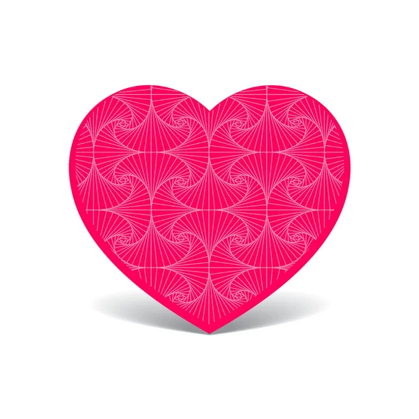 Wzorzyste ładny różowy serce — Wektor stockowy