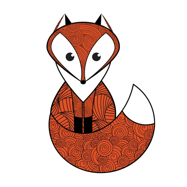 Wzorzyste red fox — Wektor stockowy