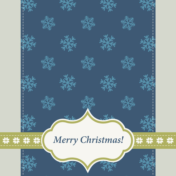 Christmas card with snowflakes