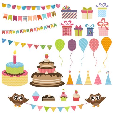 Doğum günü partisi öğeleri ayarla