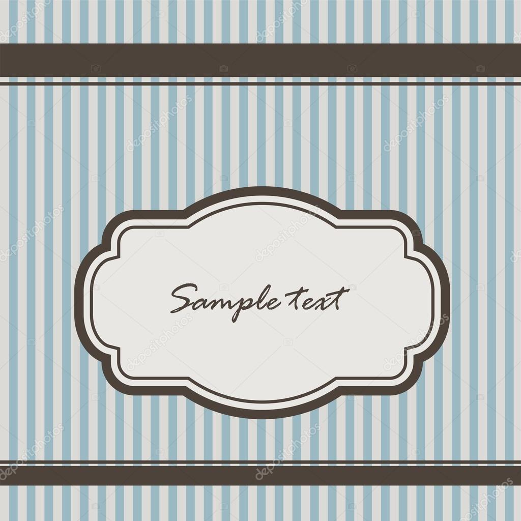 background with stripes and vintage frame