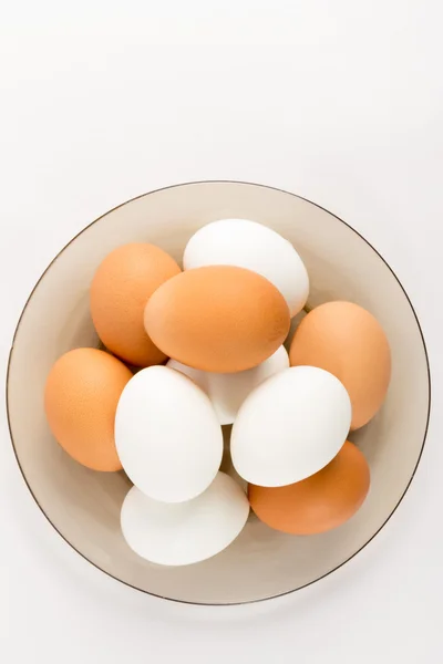 Placa con huevos — Foto de Stock