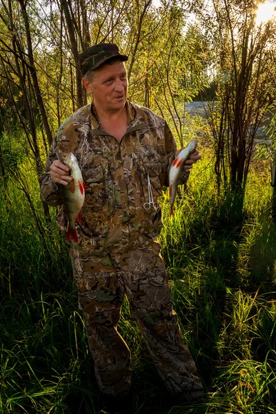 Portret zaprawiony rybaka — Zdjęcie stockowe