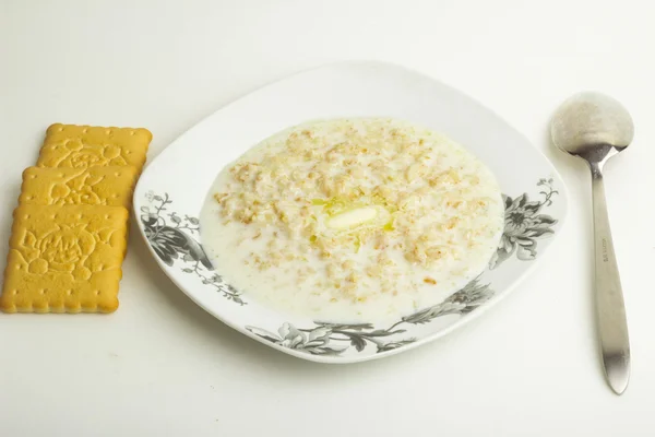 Haferbrei in einer Schüssel — Stockfoto