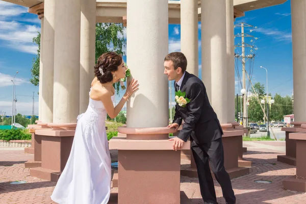 Gelin ve damat portresi — Stok fotoğraf