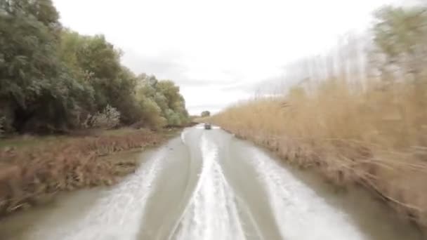 V deltě řeky Volhy — Stock video