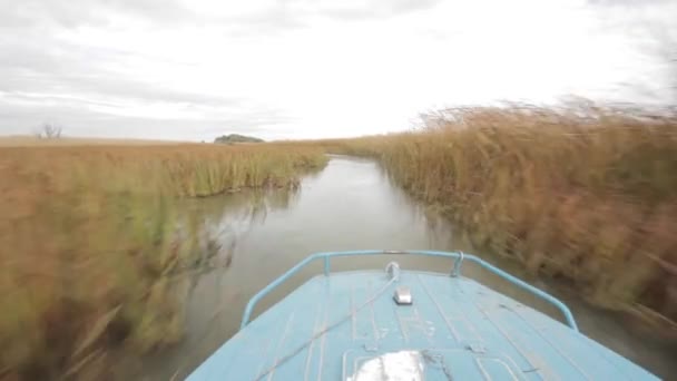De delta van de rivier de Wolga — Stockvideo
