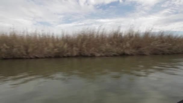 De delta van de rivier de Wolga — Stockvideo