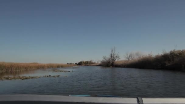 Astrachan de delta van de rivier de Wolga — Stockvideo