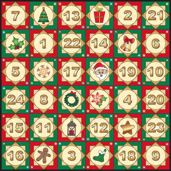 Adventskalender Stockbild