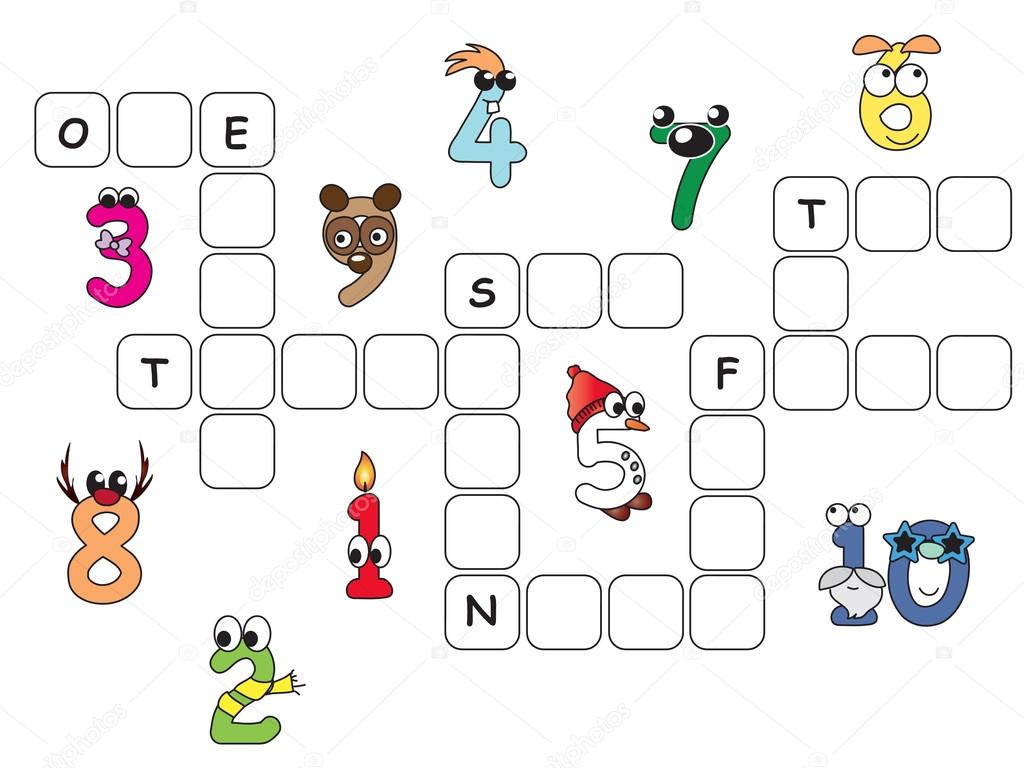 numbers crossword for children
