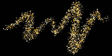 Altın parıltılı konfeti.