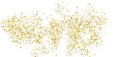 Altın parıltılı konfeti.