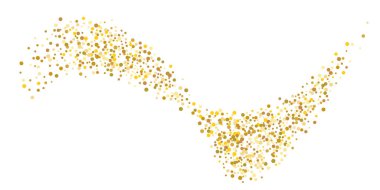 Altın parıltılı konfeti.