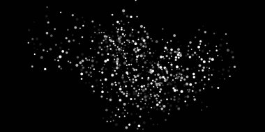 Gümüş parıltılı konfeti.