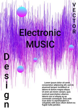 Moda soyut örtüsü oluşturmak için ses broşürü.