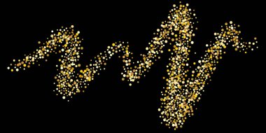 Altın parıltılı konfeti.