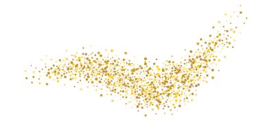 Altın parıltılı konfeti.