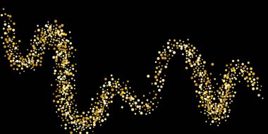 Altın parıltılı konfeti.