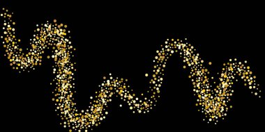 Altın parıltılı konfeti.