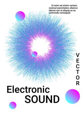 Moda soyut örtüsü oluşturmak için ses broşürü.