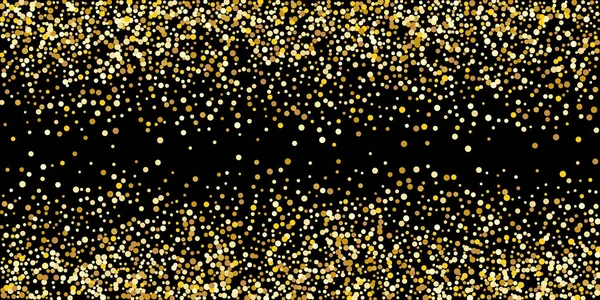 Golden glitter confetti. — Stock Vector