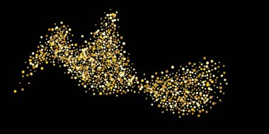 Altın parıltılı konfeti.