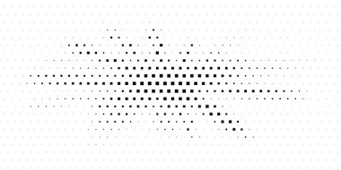 Noktalı yarım ton. Vektör. Posterler, web siteleri, web sayfaları, kartvizitler, kartpostallar, iç tasarım için modern arka plan. Punk, pop, grunge klasik tarzda. Minimalizm.