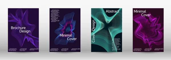モダンなデザインテンプレート 現代の抽象的なカバーのセット バナーデザイン ポスター 小冊子 レポート ジャーナルのための抽象的な現在のフォームを持つ将来の未来的なテンプレート ベクトルイラスト Eps — ストックベクタ