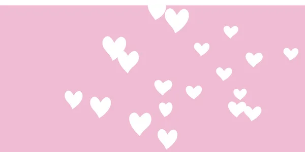 背景にハートのコンフェッティが美しく混沌とした秋 ポスター ポスター ポストカード 招待状のテンプレート バレンタインデー ベクターイラスト — ストックベクタ