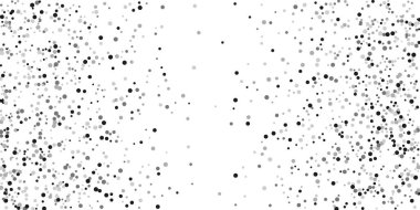 Beyaz arka planda gümüş simli konfeti. Parlak parçacıkların yansıması. Dekoratif unsur. Tasarımınız, kartlarınız, davetiyeleriniz, hediyeleriniz, VIP 'niz için lüks bir arkaplan.