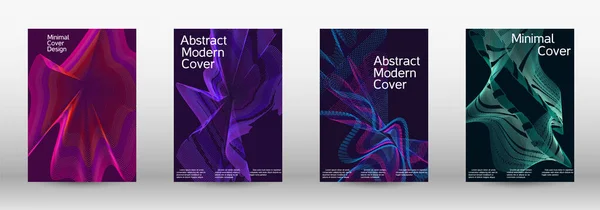 Plantilla Diseño Moderno Conjunto Cubiertas Abstractas Modernas Fondos Colores Fluidos — Archivo Imágenes Vectoriales