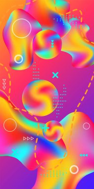 Moda yaratıcı vektör alanı gradyanı. Soyut vektör örtüsü. Mevcut şekillerden, modaya uygun soyut kapaklara, afişlere, posterlere, kitapçıklara yaratıcı sıvı arkaplanı.