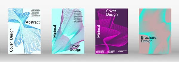 Plantilla Diseño Moderno Conjunto Cubiertas Abstractas Modernas Fondos Creativos Líneas — Archivo Imágenes Vectoriales