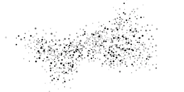 Stříbrné Třpytivé Konfety Bílém Pozadí Ilustrace Kapky Lesklých Částic Dekorativní — Stockový vektor