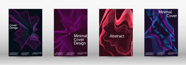 Plantilla Diseño Moderno Conjunto Cubiertas Abstractas Modernas Fondos Creativos Líneas — Archivo Imágenes Vectoriales