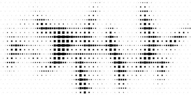 Noktalı yarım ton. Vektör. Posterler, web siteleri, web sayfaları, kartvizitler, kartpostallar, iç tasarım için modern arka plan. Punk, pop, grunge in vintage style Minimalizm