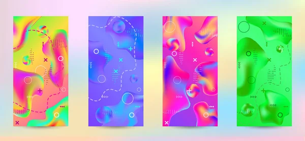 Trendy Creative Vector Space Gradient Set Modern Abstract Covers Creative — Stock Vector