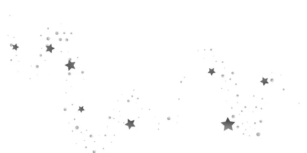 Estrela Prata Confete Estrelas Queda Sobre Fundo Branco Ilustração Estrelas — Vetor de Stock