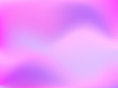 Sanal arkaplan. Pembe, mavi, yeşil renklerde parlak, pürüzsüz, bulanık fütürist desen. Modaya uygun reklam vektörü. Yazdırılmış ürünler için holografik spektrumun yoğun gradyanı,.