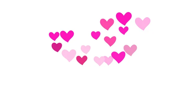 Coeur Confettis Magnifiquement Chaotique Tomber Sur Fond Modèle Pour Affiches — Image vectorielle